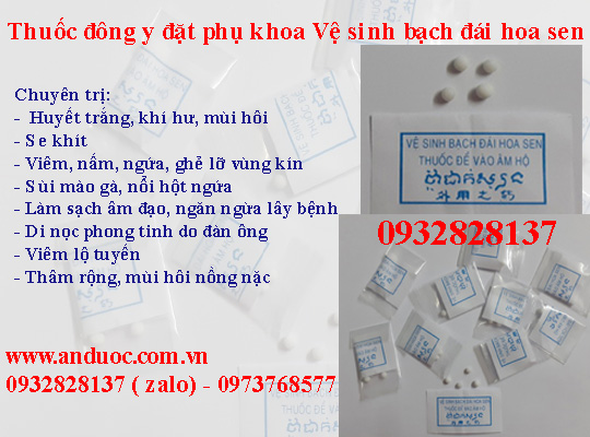 VIÊN ĐẶT ẬM ĐẠO BẠCH ĐÁI HOA SEN TRỊ HUYẾT TRẮNG