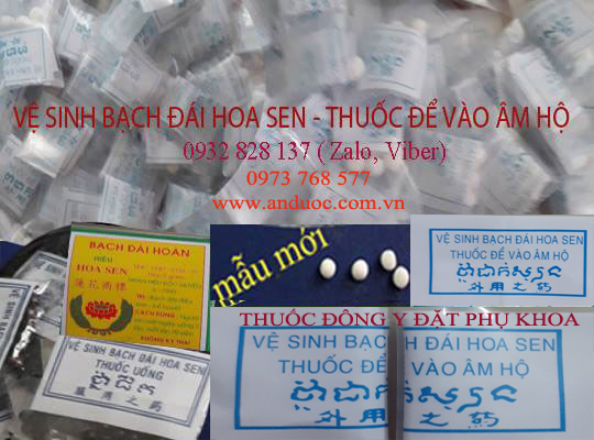 VỆ SINH BẠCH ĐÁI HOA SEN ĐẶT TRỊ HUYẾT TRẮNG, SE KÍT