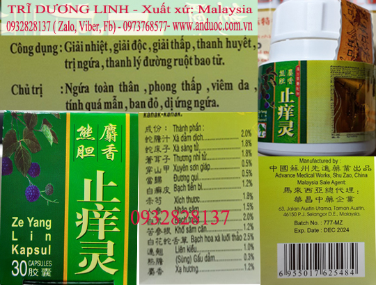 THUỐC GIẢI ĐỘC GAN ĐẶC TRỊ NGỨA CỦA MALAYSIA