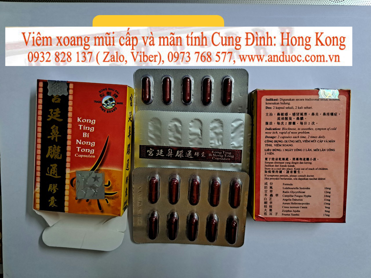 KONG TING BI NONG TONG HONGKONG ĐẶC TRỊ VIÊM XOANG