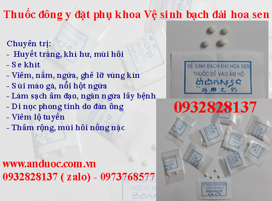 THUỐC ĐẶT PHỤ KHOA TRỊ SE KHÍT, NGỨA, HUYẾT TRẮNG